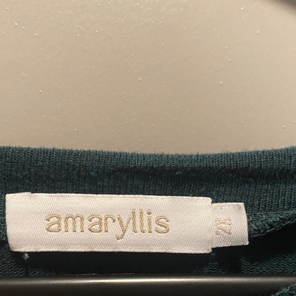 Amaryllis Dark Green Bell Sleeve Top | Plus Size 2X | Feminine & Versatile - Picture 2 of 6